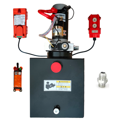 8 Quart Single Acting 12v Dc Hydraulic Power Pack For Dump Trailer Car Lifting