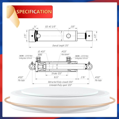 Hydraulic Lock Oil Cylinder 45# Steel 16MPa for Lift Truck