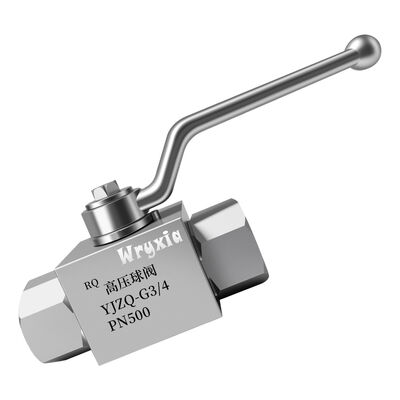 High-pressure ball valve with high tensile strength, compact design, and high surface hardness for dump truck hydraulic systems